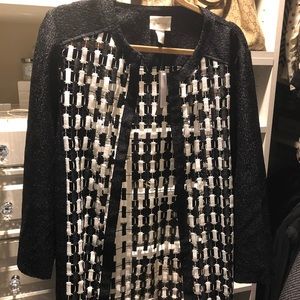 Brand new w tags Chico’s black/white long duster